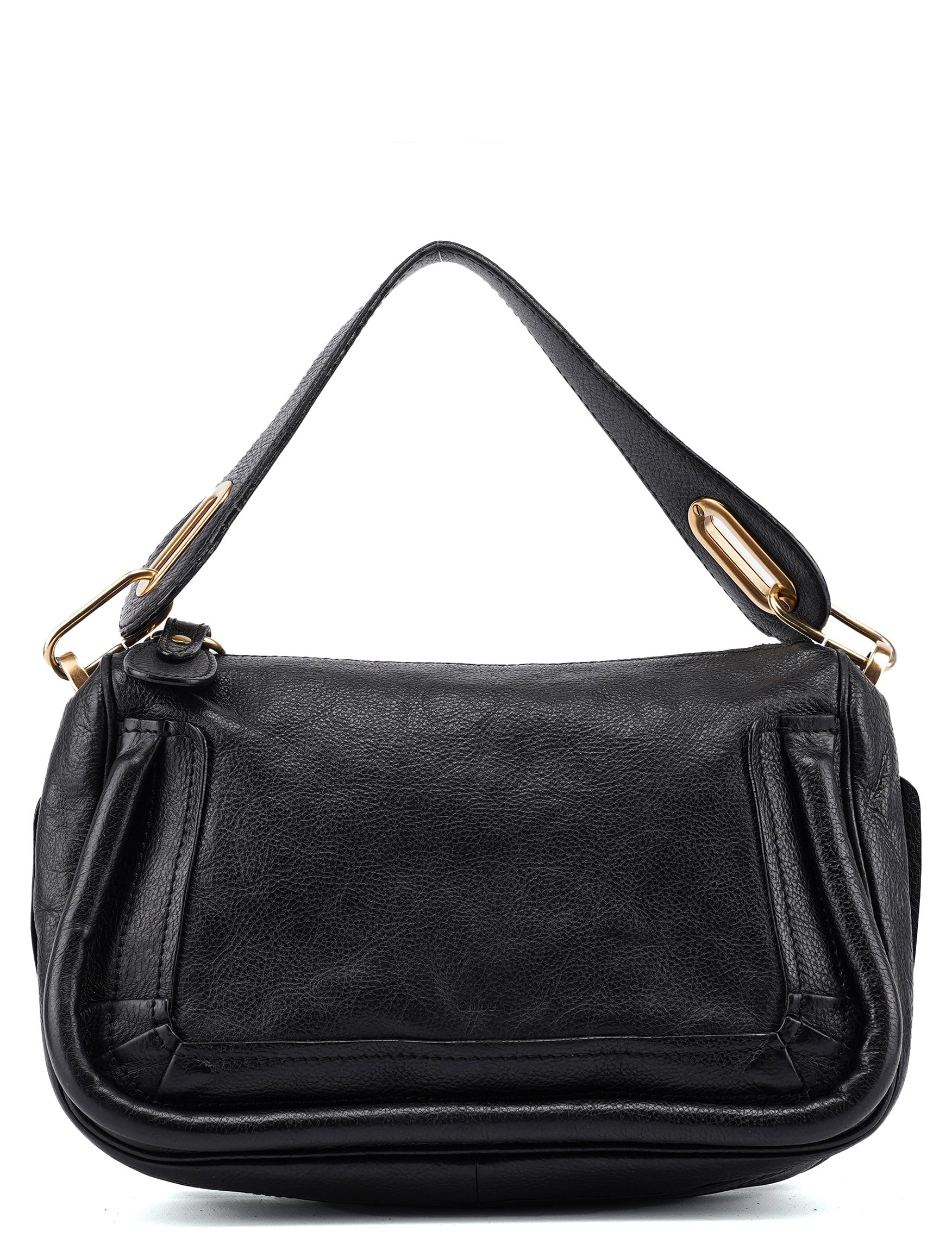 Chloé Sac porté épaule Paraty en cuir noir