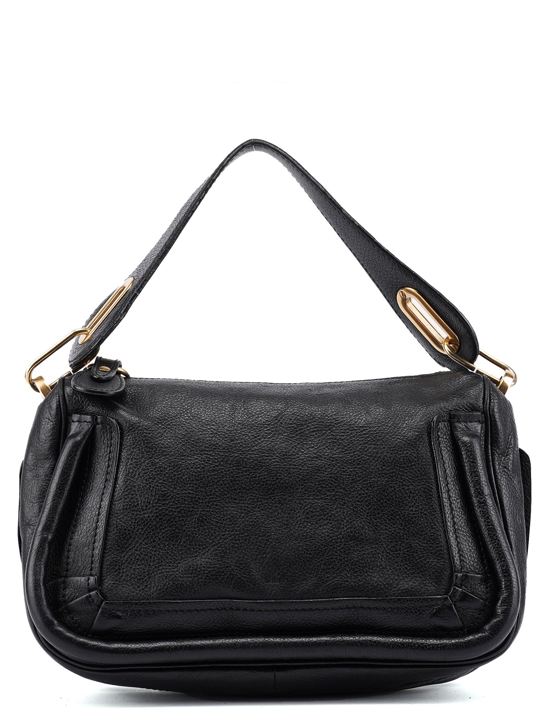 Chloé Black Leather Paraty Shoulder Bag