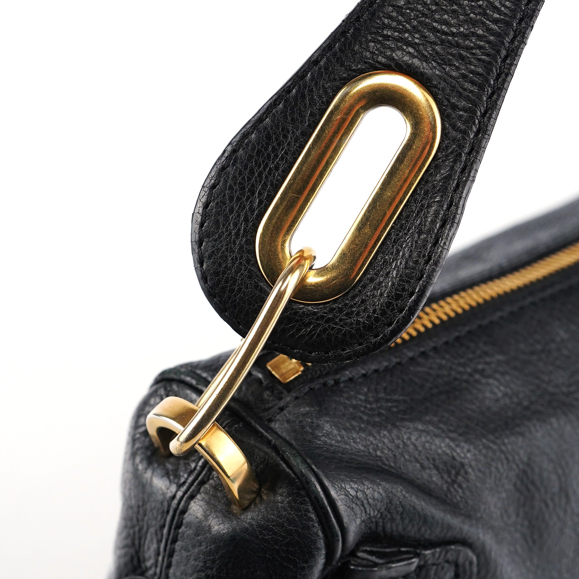 Chloé Black Leather Paraty Shoulder Bag