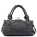 Chloe Black Leather Pocket Paddington Shoulder Bag