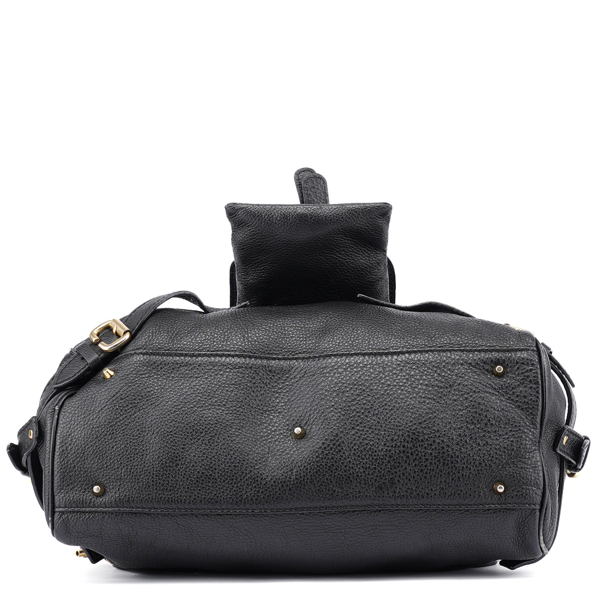 Chloe Black Leather Pocket Paddington Shoulder Bag