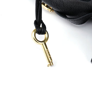 Chloe Black Leather Pocket Paddington Shoulder Bag