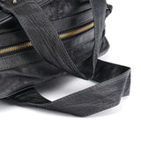 Chloe Black Leather Pocket Tote Bag