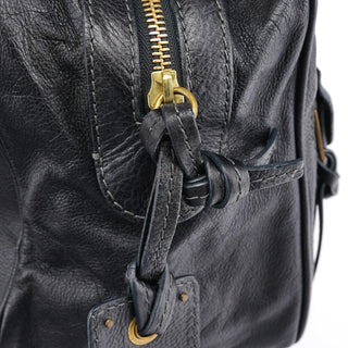 Chloe Black Leather Pocket Tote Bag