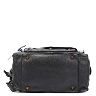 Chloe Black Leather Pocket Tote Bag