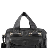 Chloe Black Leather Pocket Tote Bag