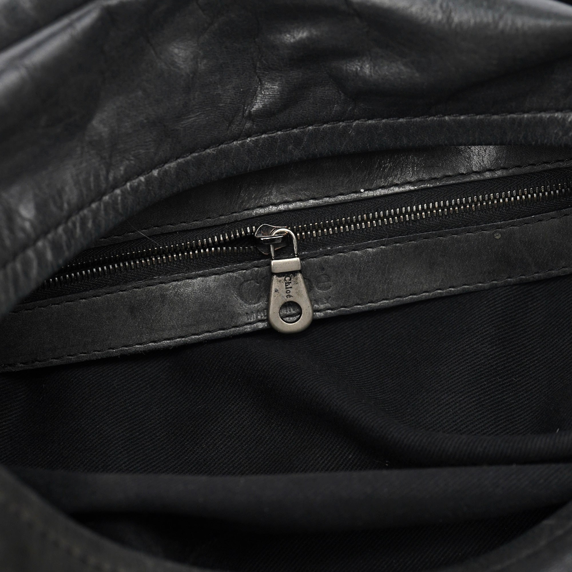 Chloe Black Leather Silverado Shoulder Bag