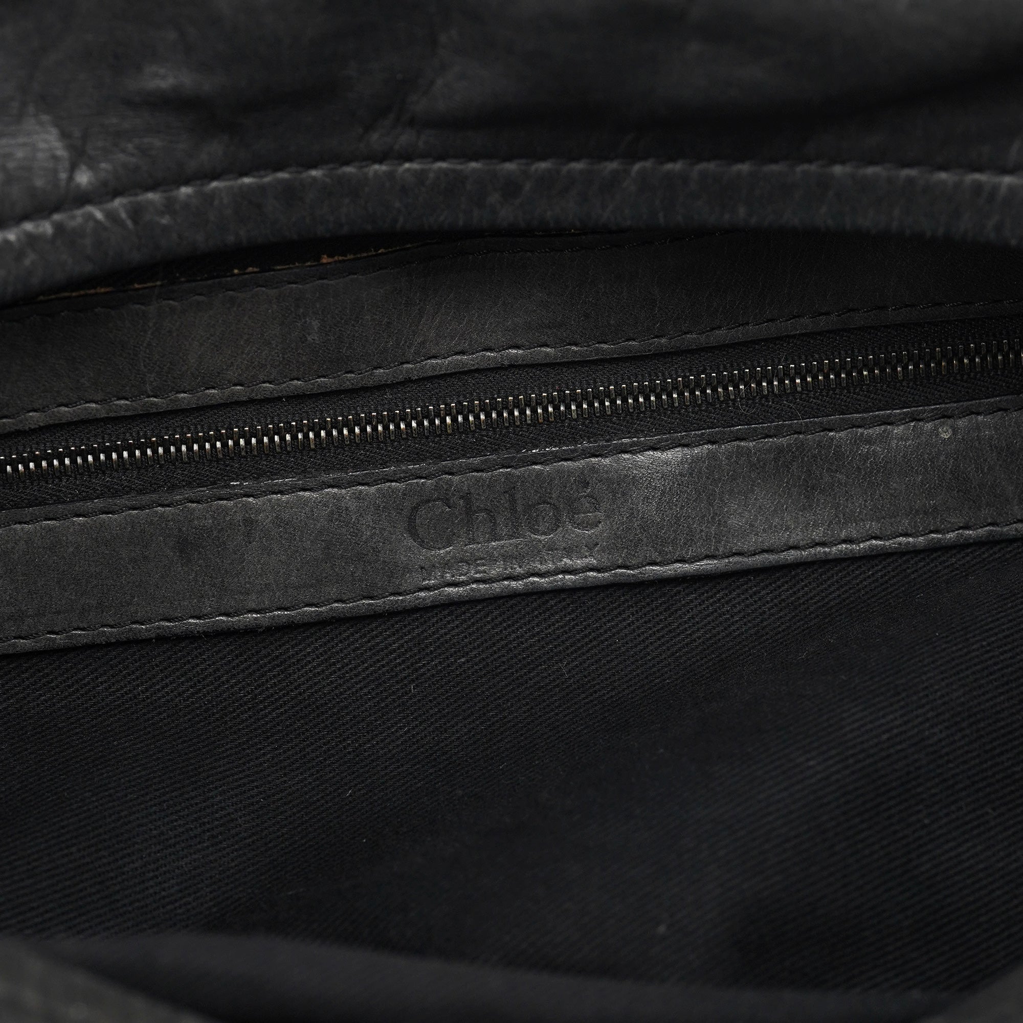 Chloe Black Leather Silverado Shoulder Bag