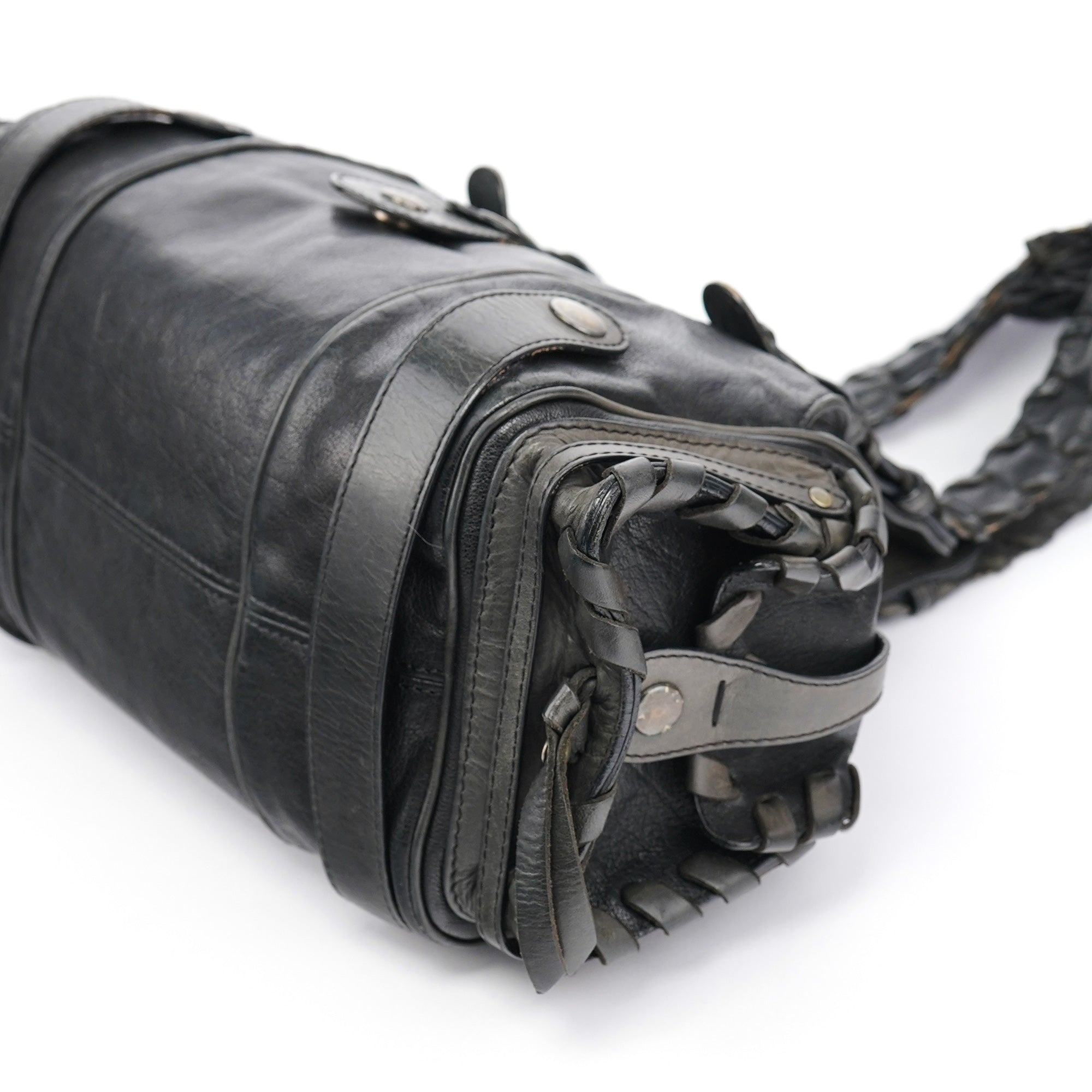 Chloe Black Leather Silverado Shoulder Bag