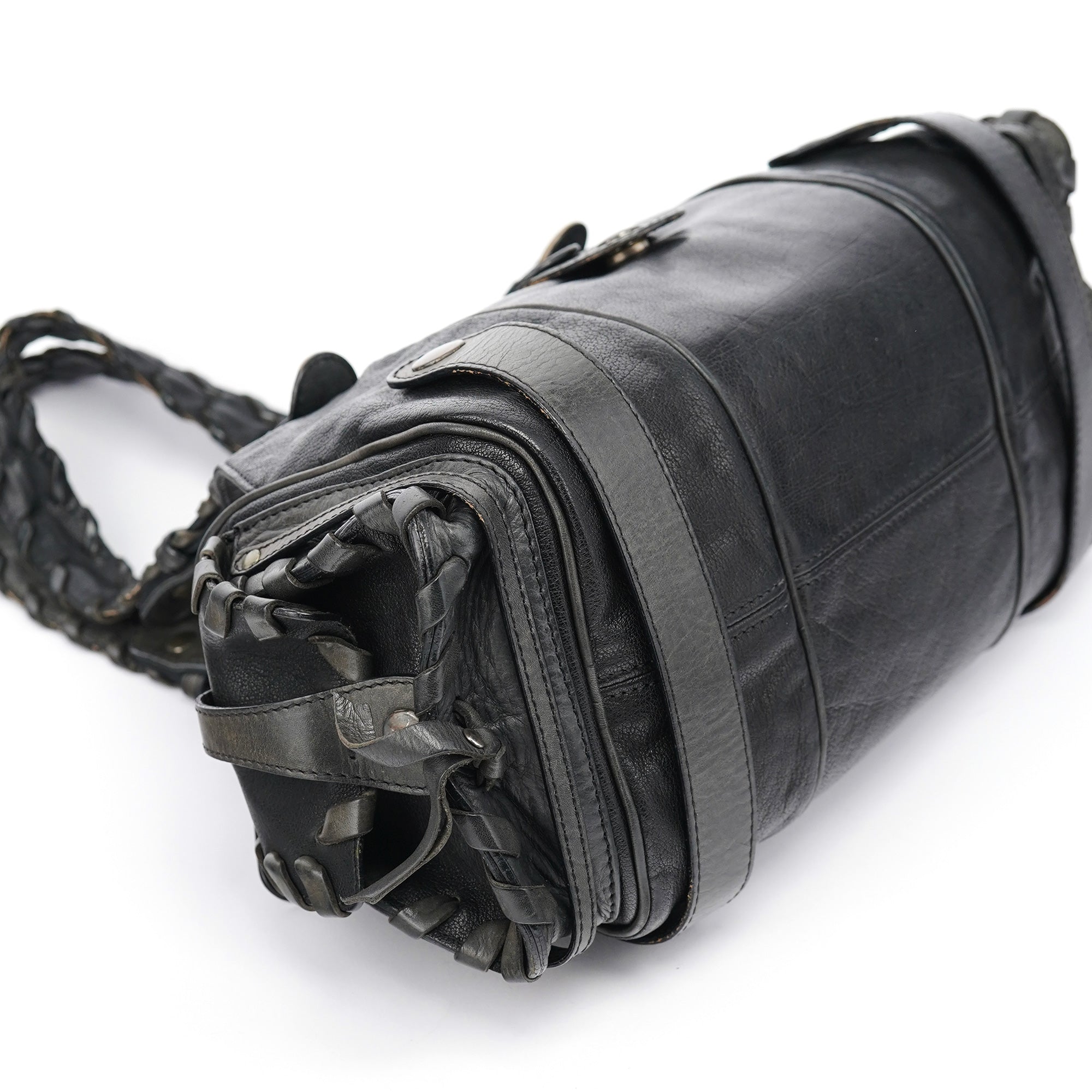 Chloe Black Leather Silverado Shoulder Bag