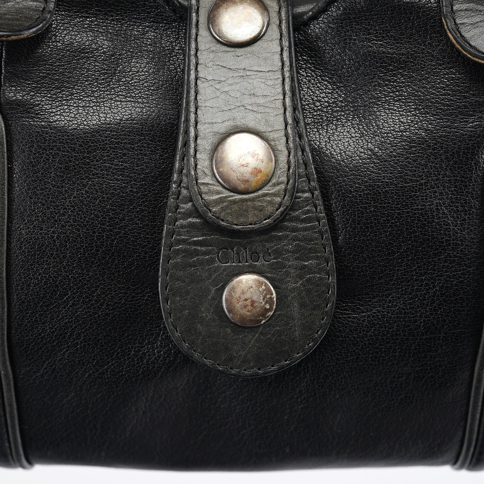 Chloe Black Leather Silverado Shoulder Bag