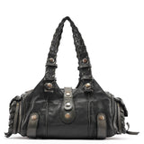 Chloe Black Leather Silverado Shoulder Bag