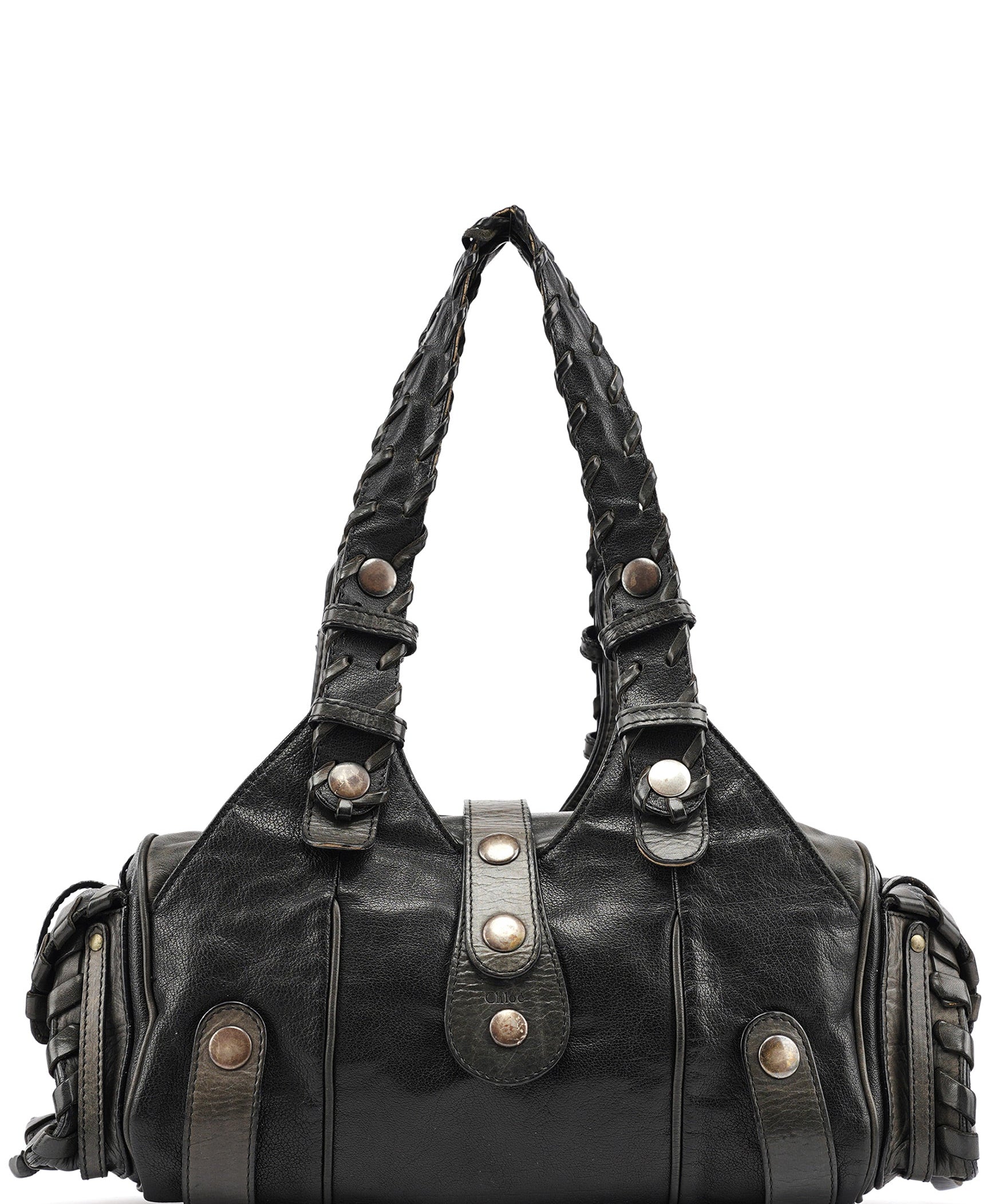 Chloe Black Leather Silverado Shoulder Bag