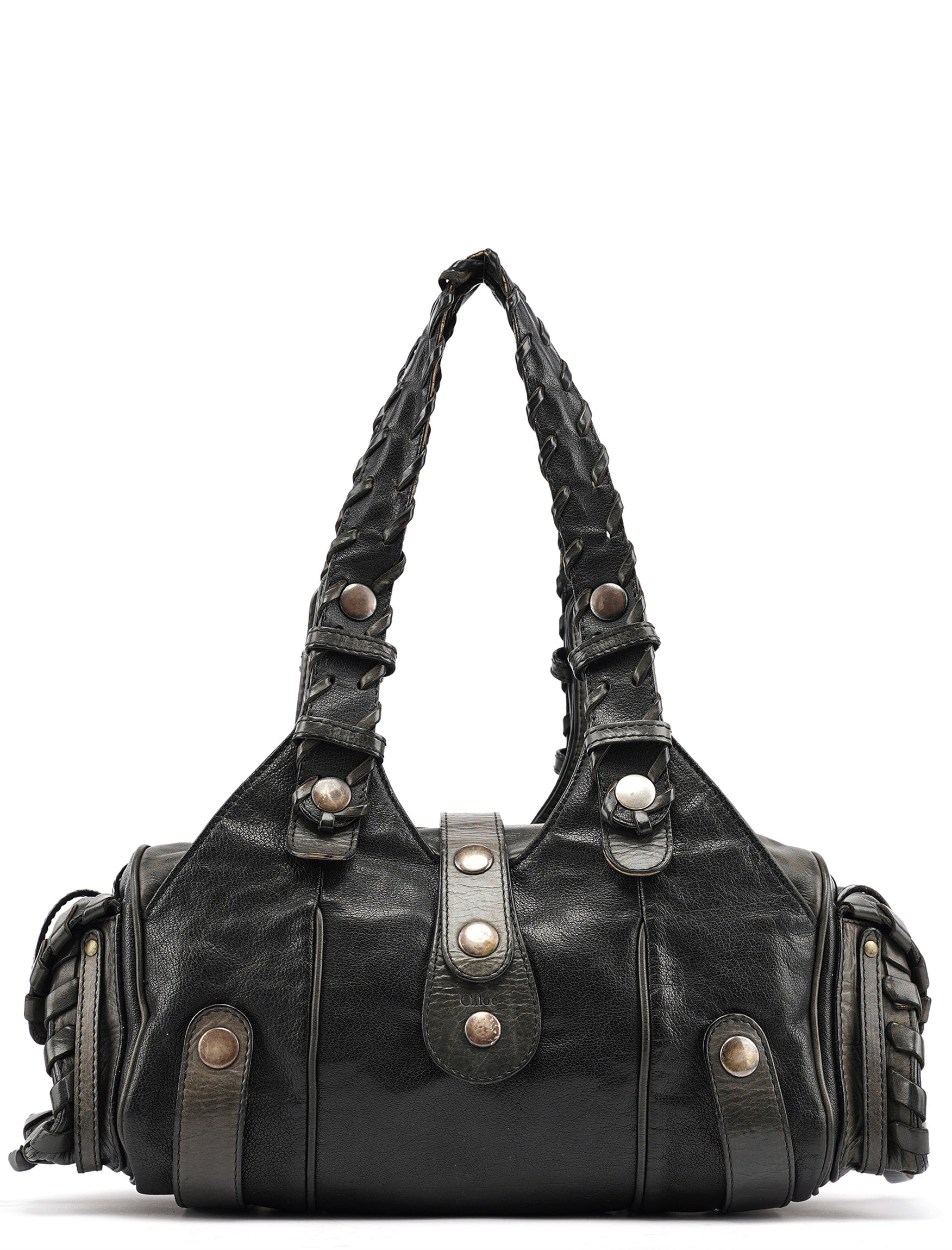 Chloe Black Leather Silverado Shoulder Bag