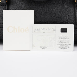 Chloé Black Leather Tote Bag