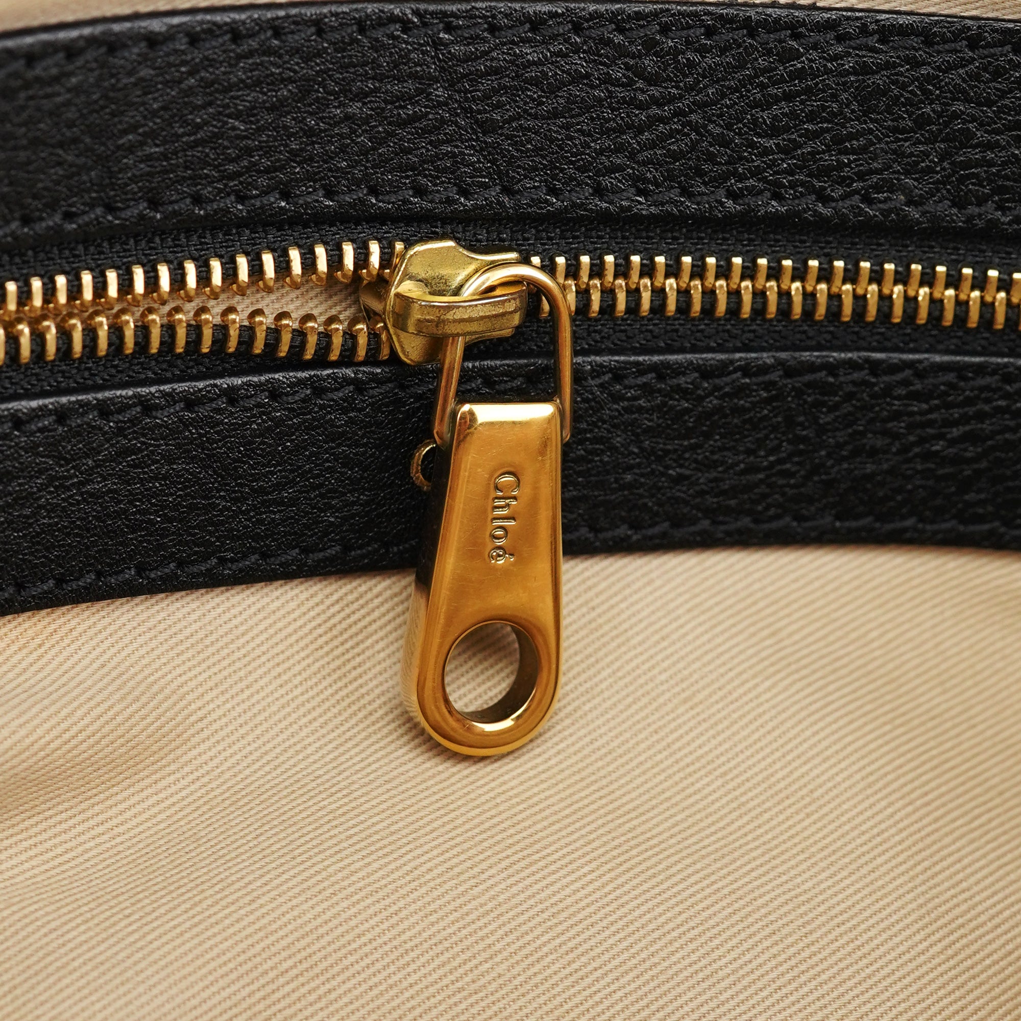 Chloé Black Leather Tote Bag