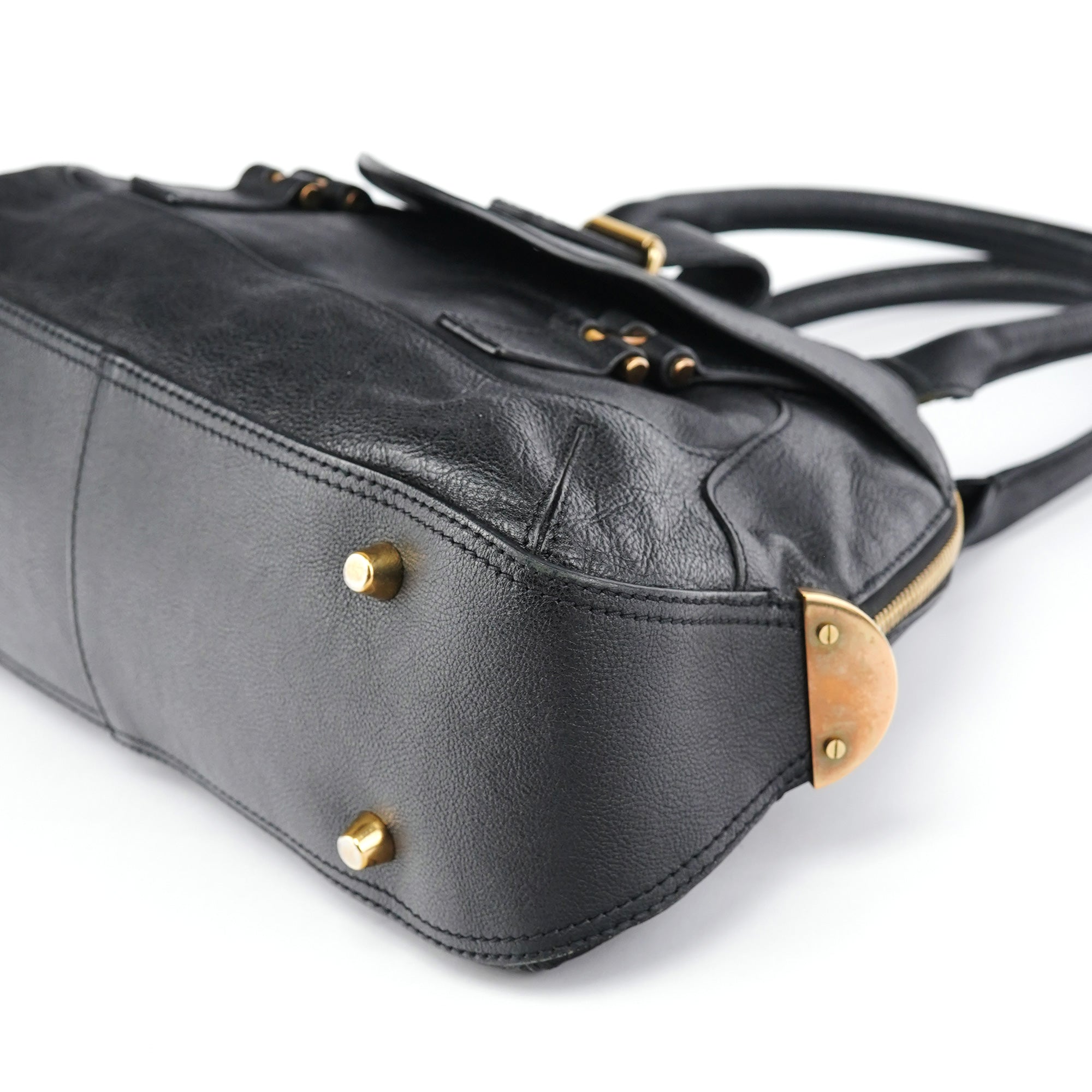 Chloé Black Leather Tote Bag