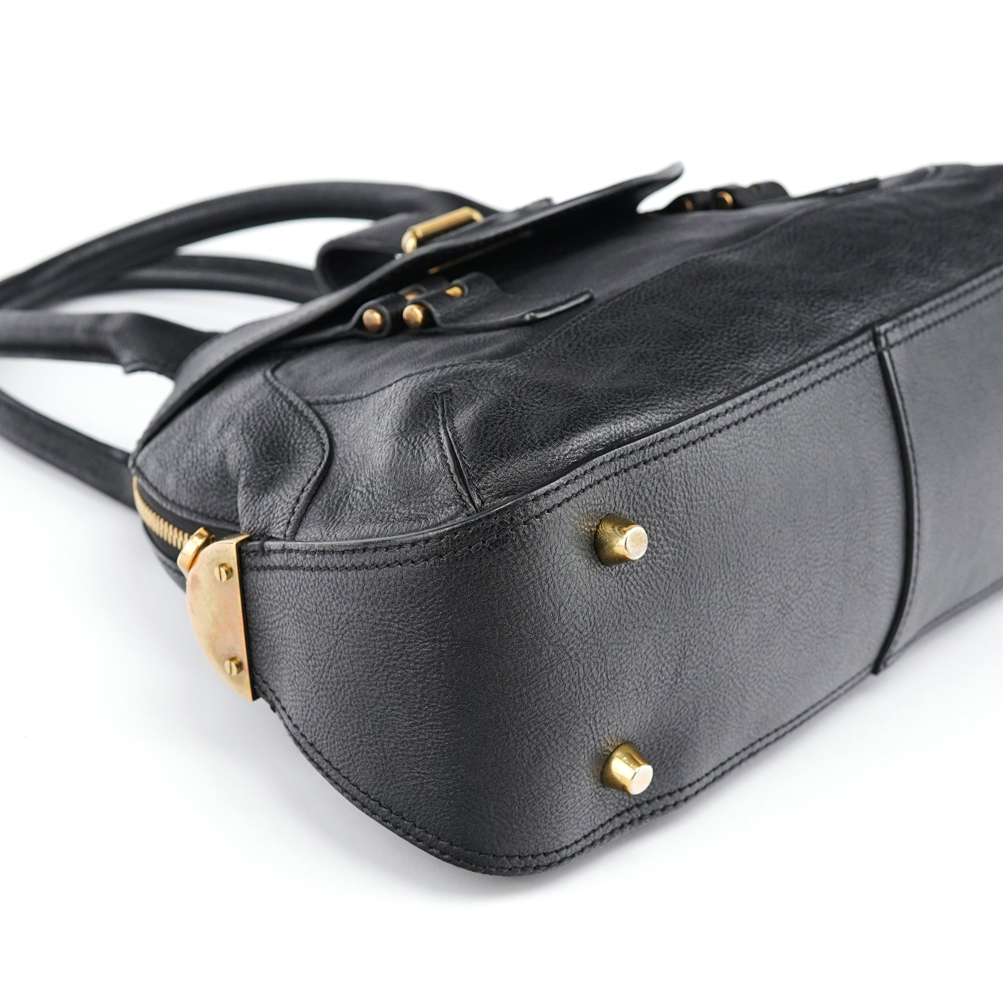 Chloé Black Leather Tote Bag