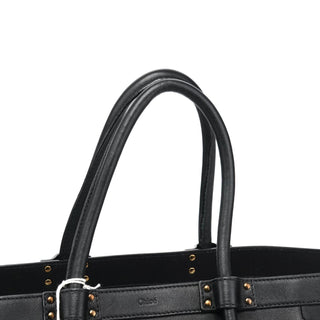 Chloe Black Leather Tote Bag