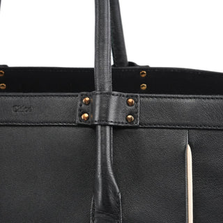 Chloe Black Leather Tote Bag