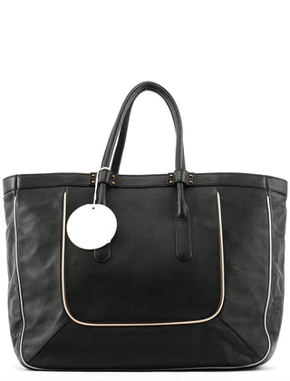 Chloe Black Leather Tote Bag