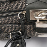 Chloé Black Leather Tweed Paddington Shoulder Bag