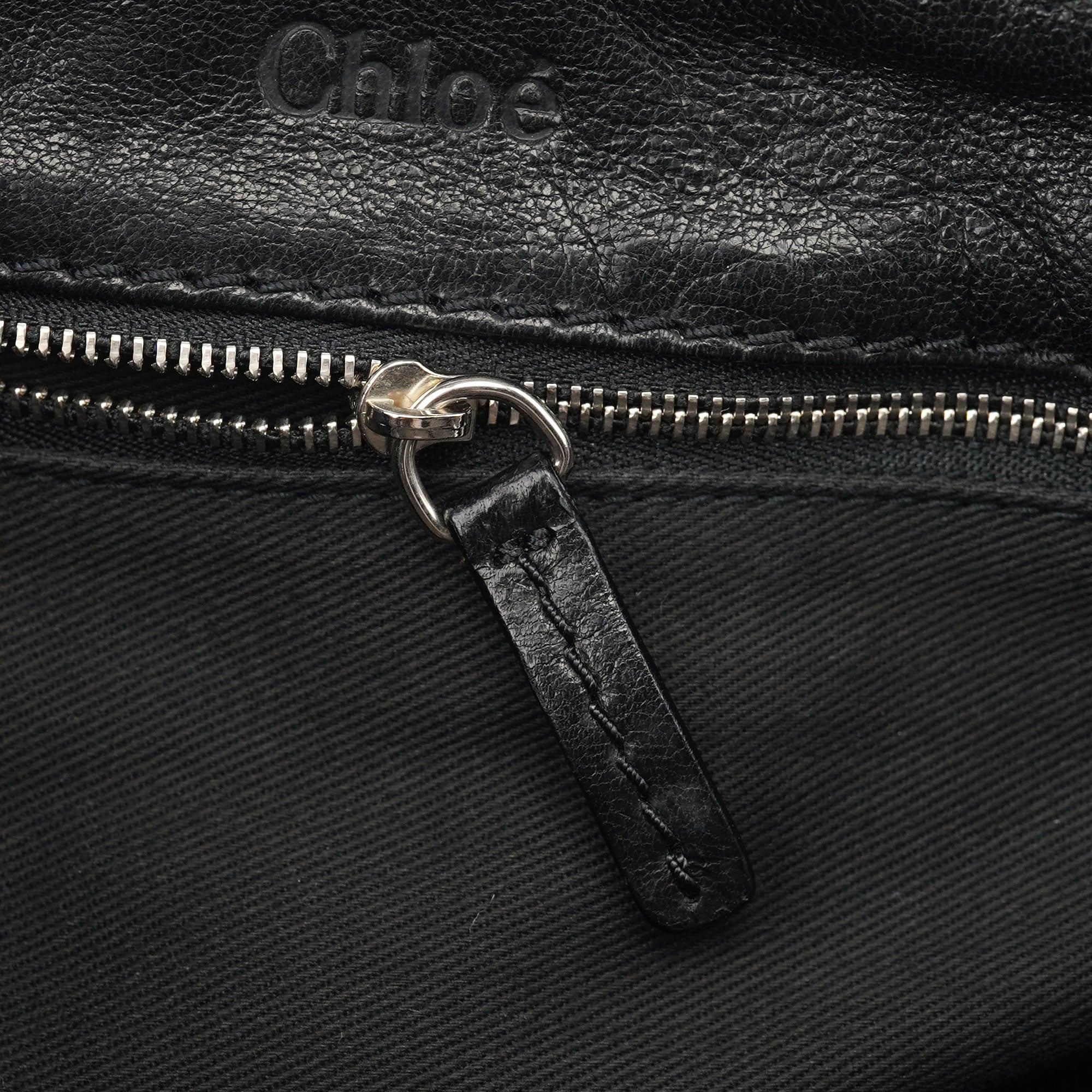 Chloé Black Leather Tweed Paddington Shoulder Bag