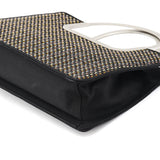 Chloé Black Multicolour Woven Metal Top Handle Bag