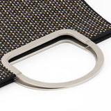Chloé Black Multicolour Woven Metal Top Handle Bag