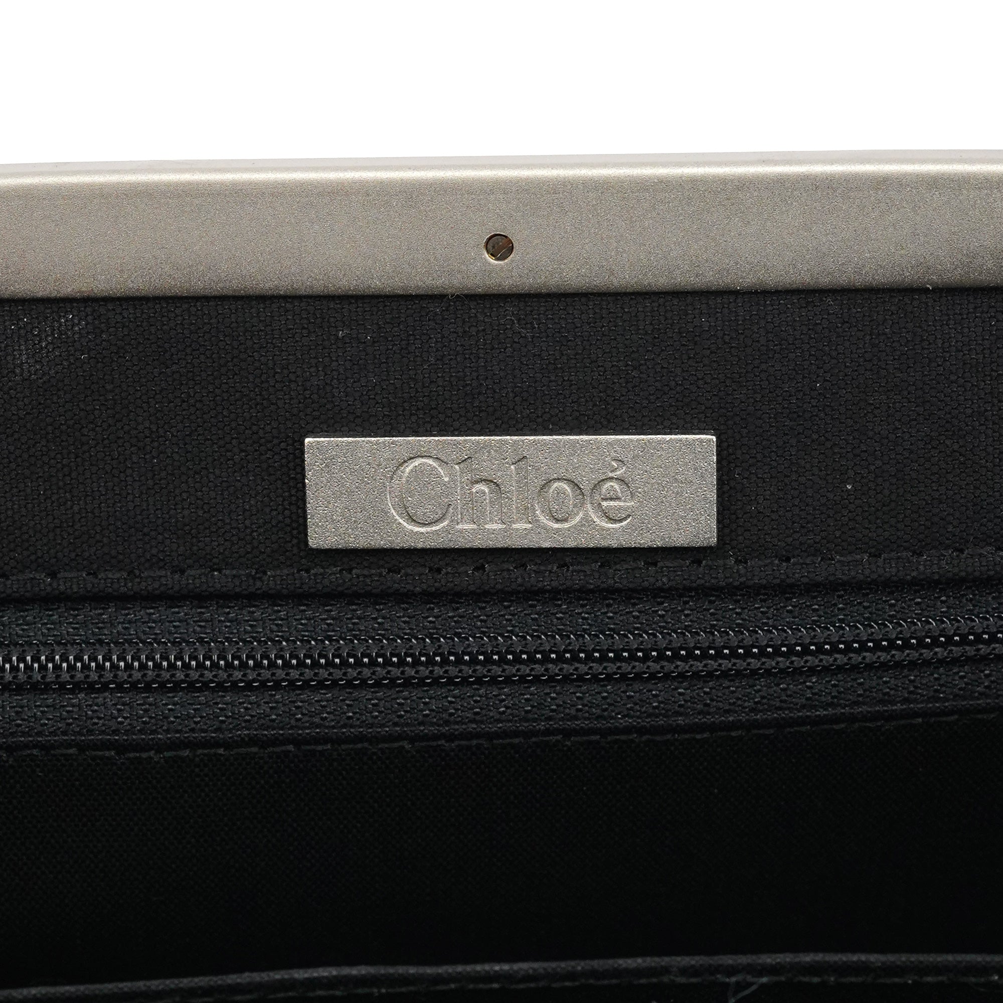 Chloé Black Multicolour Woven Metal Top Handle Bag