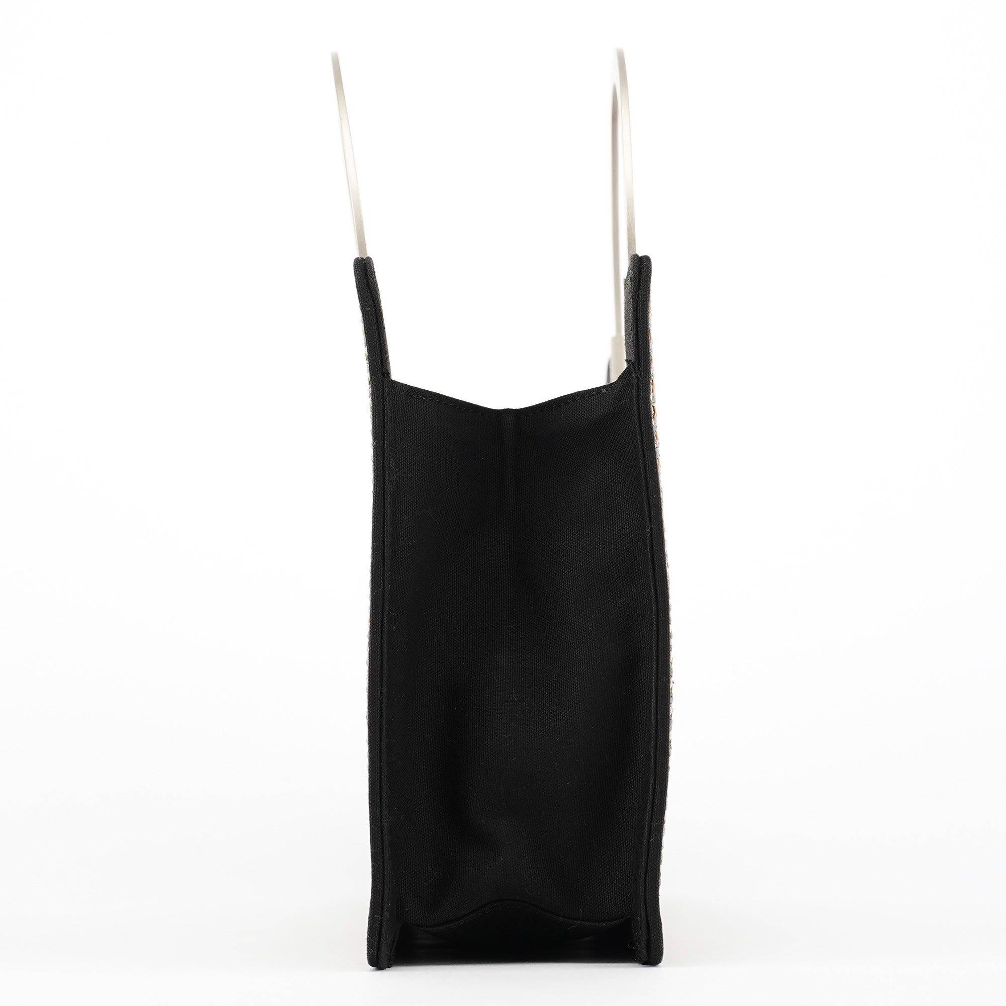 Chloé Black Multicolour Woven Metal Top Handle Bag