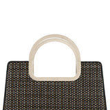 Chloé Black Multicolour Woven Metal Top Handle Bag