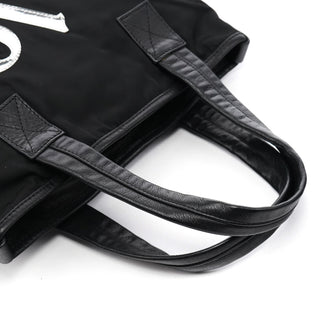Chloé Black Nylon Silver Logo Tote Bag