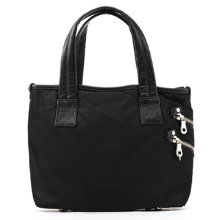 Chloé Black Nylon Silver Logo Tote Bag