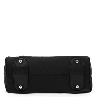 Chloé Black Nylon Silver Logo Tote Bag