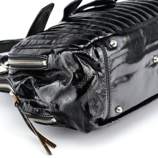 Chloé Black Patent Leather Bay Tote Bag