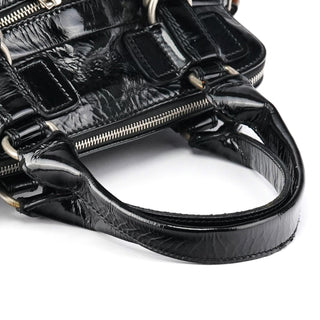 Chloe Black Patent Leather Bay Tote Bag
