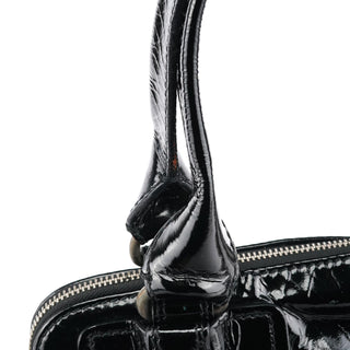 Chloe Black Patent Leather Bay Tote Bag