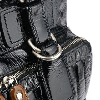 Chloe Black Patent Leather Bay Tote Bag