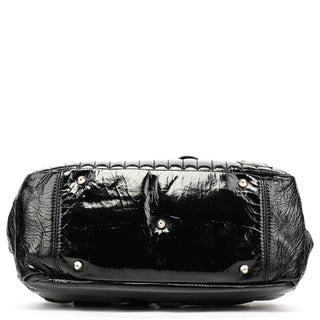 Chloe Black Patent Leather Bay Tote Bag
