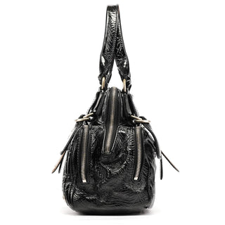 Chloe Black Patent Leather Bay Tote Bag