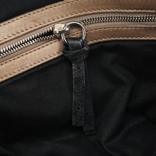 Chloe Black Patent Leather Bay Tote Bag