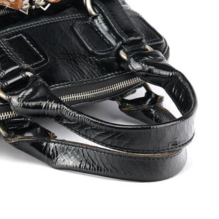 Chloe Black Patent Leather Bay Tote Bag