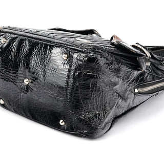 Chloe Black Patent Leather Bay Tote Bag