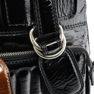 Chloe Black Patent Leather Bay Tote Bag