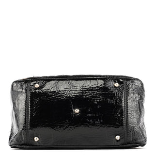 Chloe Black Patent Leather Bay Tote Bag