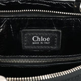Chloe Black Patent Leather Bay Tote Bag