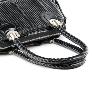 Chloe Black Patent Leather Bay Tote Bag