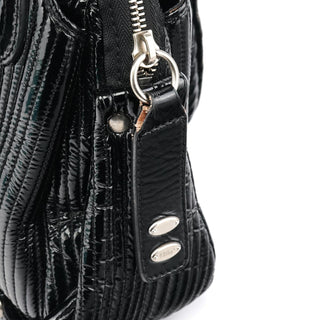 Chloe Black Patent Leather Bay Tote Bag