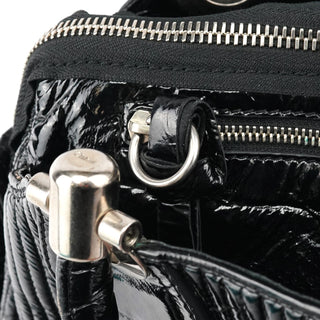 Chloe Black Patent Leather Bay Tote Bag